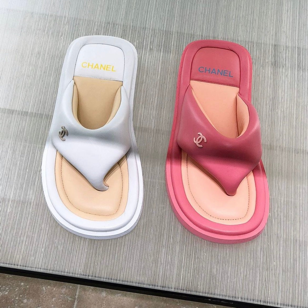 Chanel Leather Sandals - Designer WishBags
