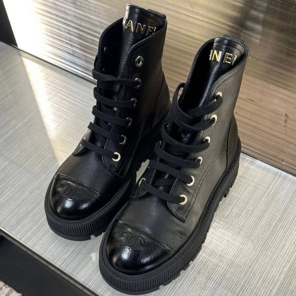 Chanel Black Fur Boots