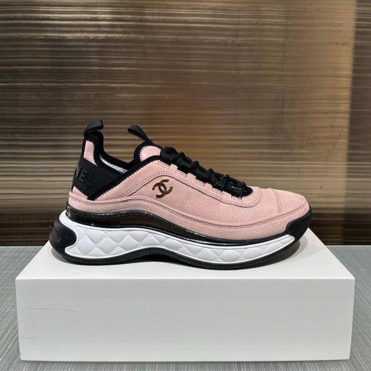 CHANEL pink trail sneakers