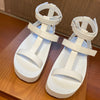 Hermes 2022 white ankle gladiator sandals