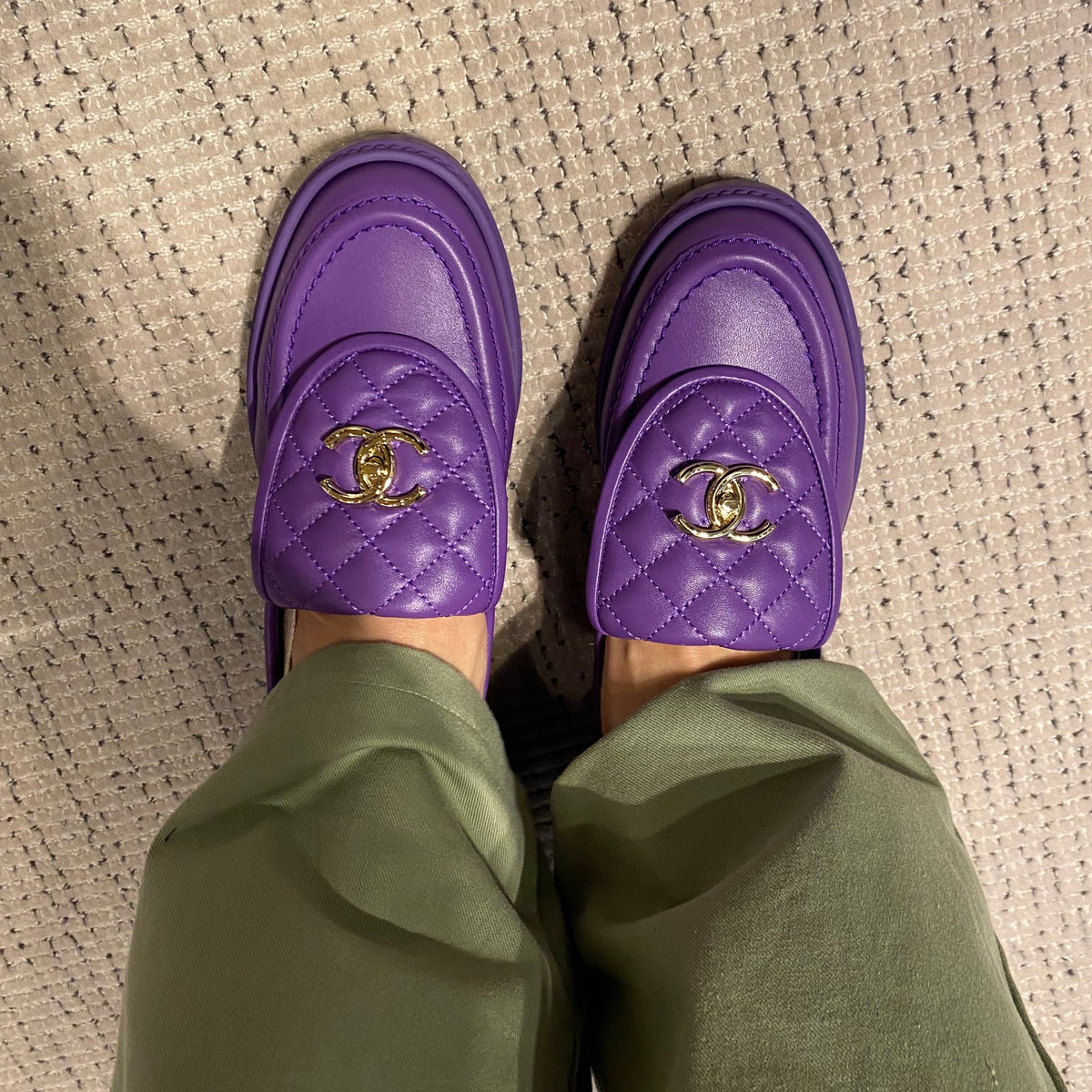 CHANEL purple loafers SS22 – hey it's personal shopper london