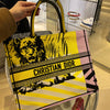 Large Dior Book Tote Yellow SS2022