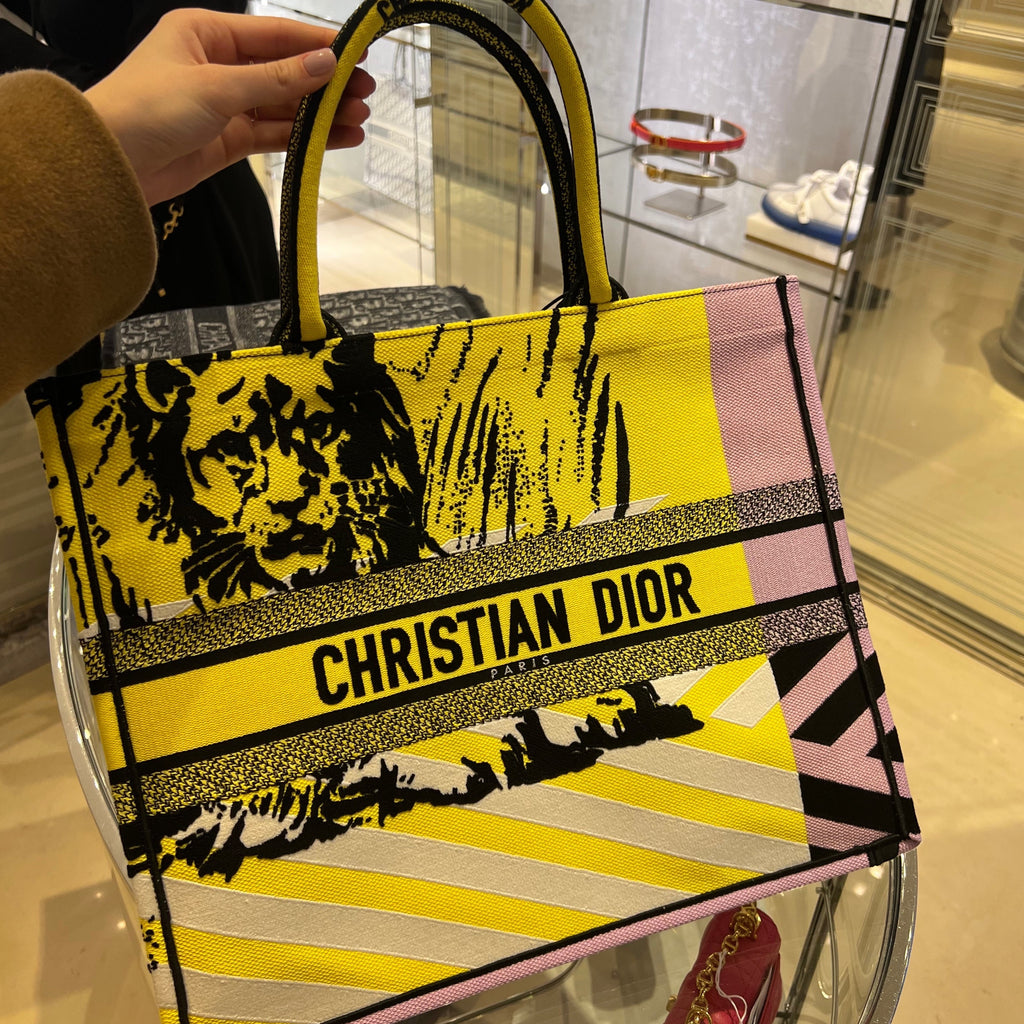 Large Dior Book Tote Yellow SS2022 – hey it's personal shopper london