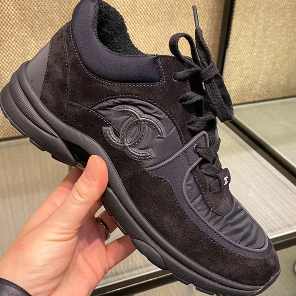 Trainers Chanel Black size 37 EU in Suede - 36448684