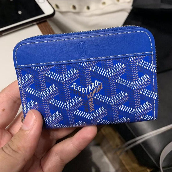 Goyard zip wallet in special colors blue