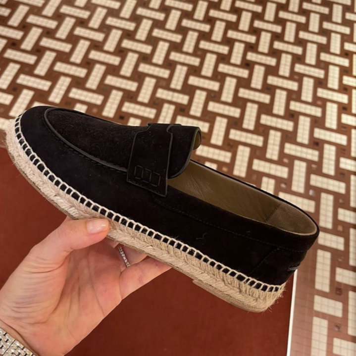 Hermes black suede trip espadrille – Anastasia @ personal shopper london