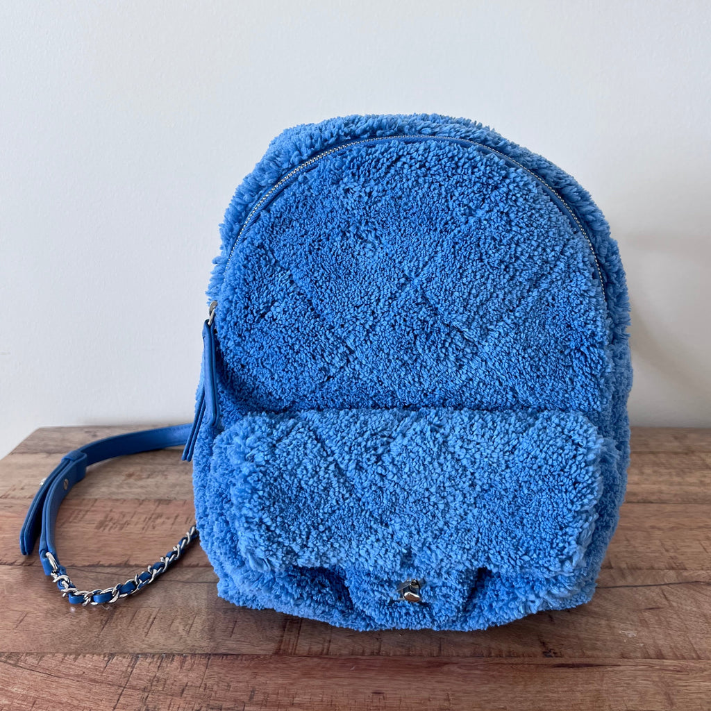 Chanel blue Teddy backpack